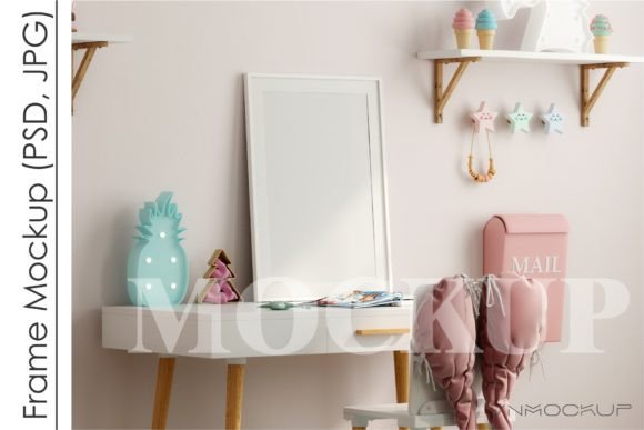 Download Frame Mockup Kids Room, Girl Room Frame - Mockup kids room Collection