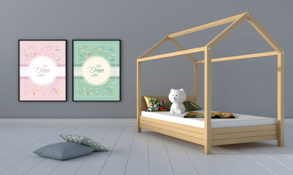 Download Minimalist Kids Bedroom Empty Frames - Premium Resources
