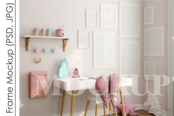 Download Frame Mockup Kids Room, Girl Room Frame - Mockup kids room Collection
