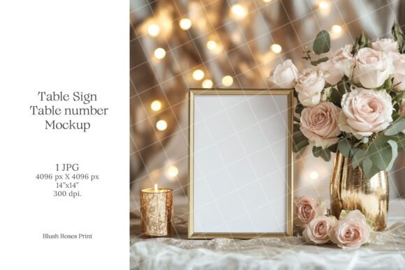 Download Boho 8x10 Table Sign Number Card Mockup - Boho Collection