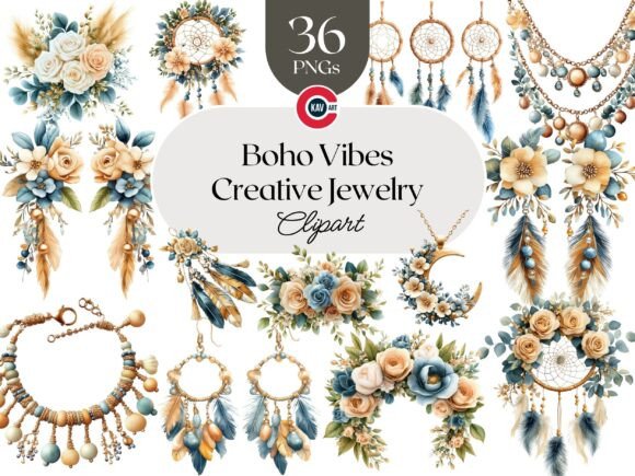 Download Boho Accessories and Jewelry Clipart - Boho Collection