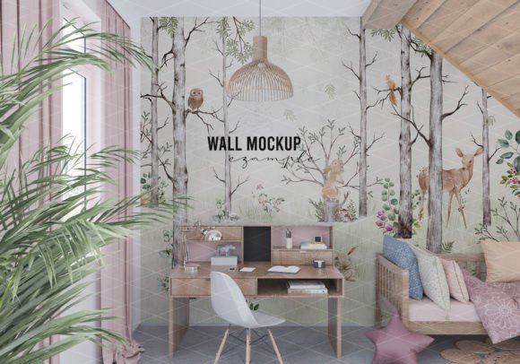 Download Wall Mockup Wallpaper Mockup Kids Room - Mockup kids room Collection