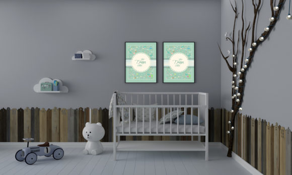 Download Minimalist Kids Bedroom Empty Frames - Premium Resources