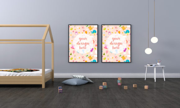 Download Minimalist Kids Bedroom Empty Frames - Premium Resources