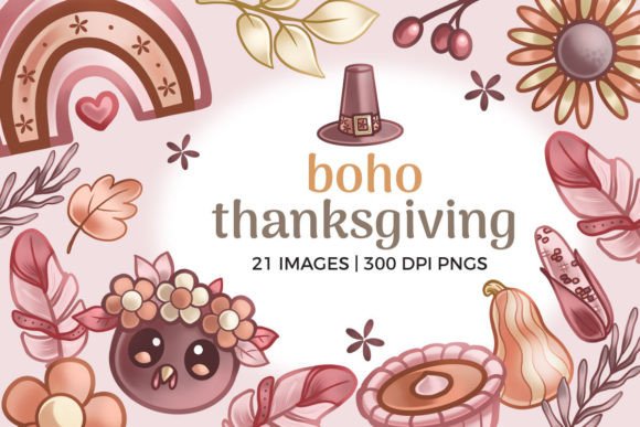 Download Boho Thanksgiving Clipart - Boho Collection