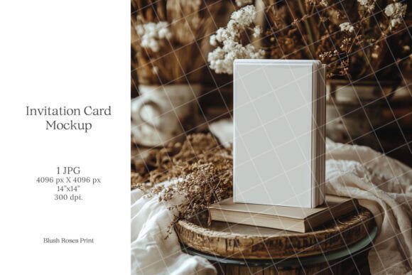 Download Boho 5x7 Invitation Card Mockup Wedding - Boho Collection