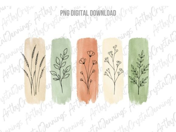 Download Floral Boho Paint Brushstroke ONG - Boho Collection