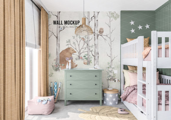 Download Wall Mockup Wallpaper Mockup Kids Room - Mockup kids room Collection