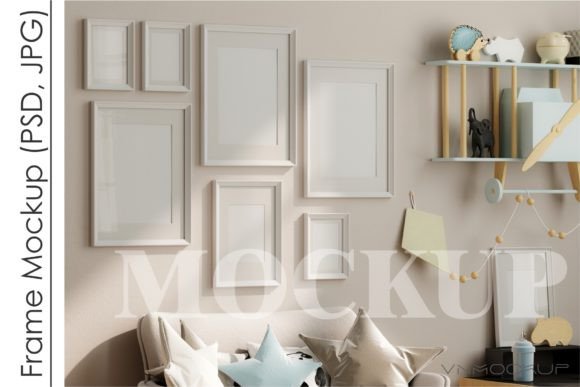 Download Frame Mockup Kids Room, Nursery Frame - Mockup kids room Collection