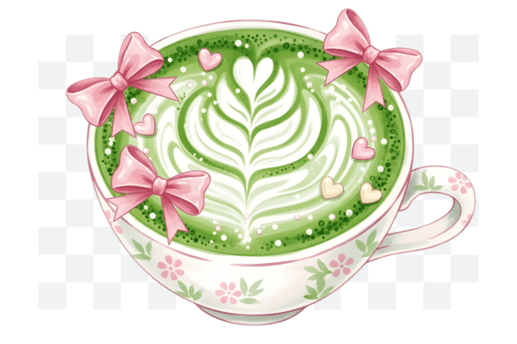 Download Coquette Matcha Latte Art PNG Clipart - Latte art png Collection