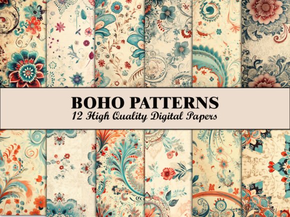 Download Boho Scrapbook Paper - Boho Collection