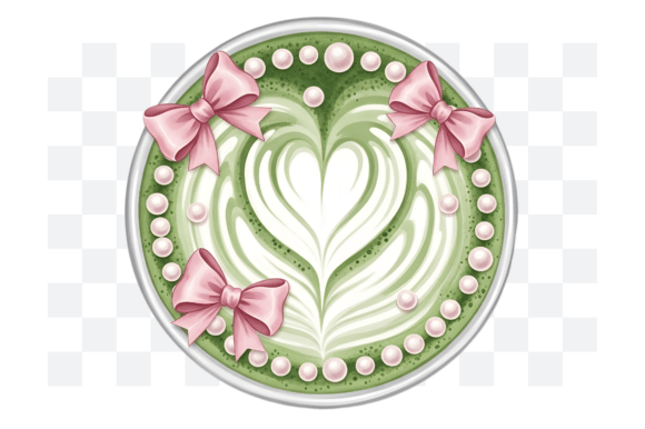 Download Coquette Matcha Latte Art PNG Clipart - Latte art png Collection