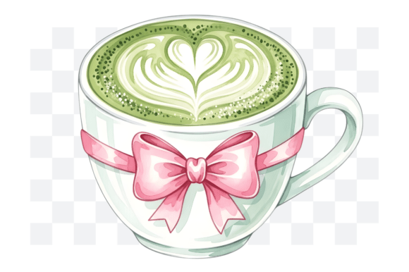 Download Coquette Matcha Latte Art PNG Clipart - Latte art png Collection